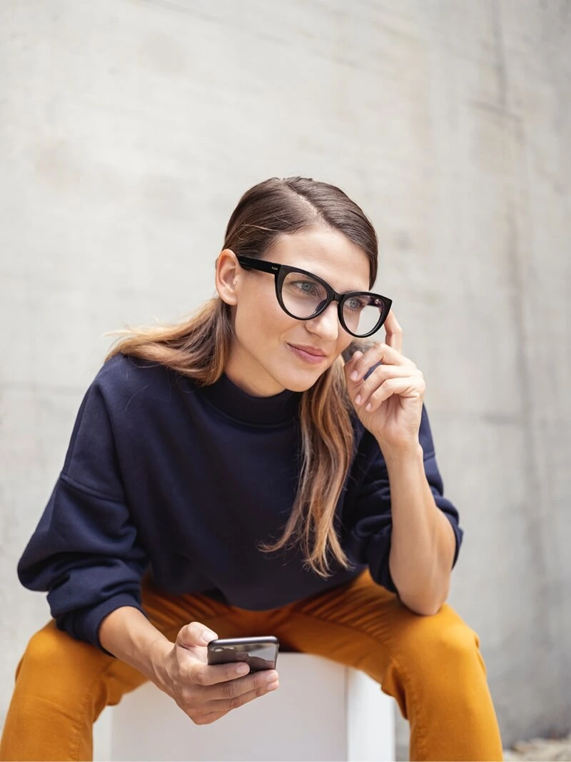 Work from home or at the office with Fauna audio eyewear - take phone calls